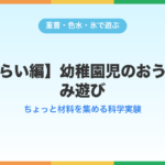 【中くらい編】幼稚園児のおうち夏休み遊び — ちょっと材料を集める科学実験