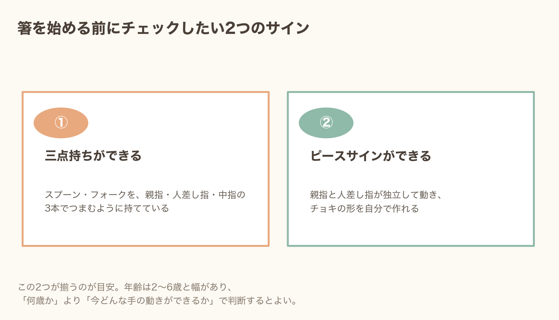 箸を始める前にチェックしたい2つのサイン